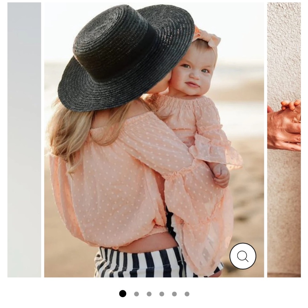 SAVANNA OFF-THE-SHOULDER DOT TOP - PRETTY 'N PEACH